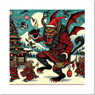 Japanese Woodcut Krampus Posters and Art
